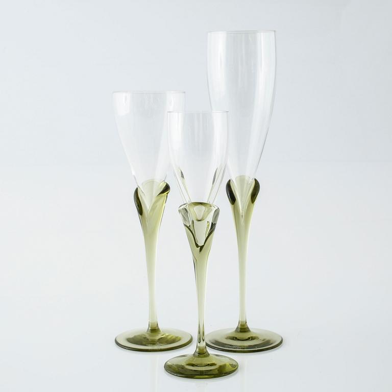 40 glasses, model "Papyrus" by Michael Böhm for Rosenthal Studioline, second half of the 20th century.