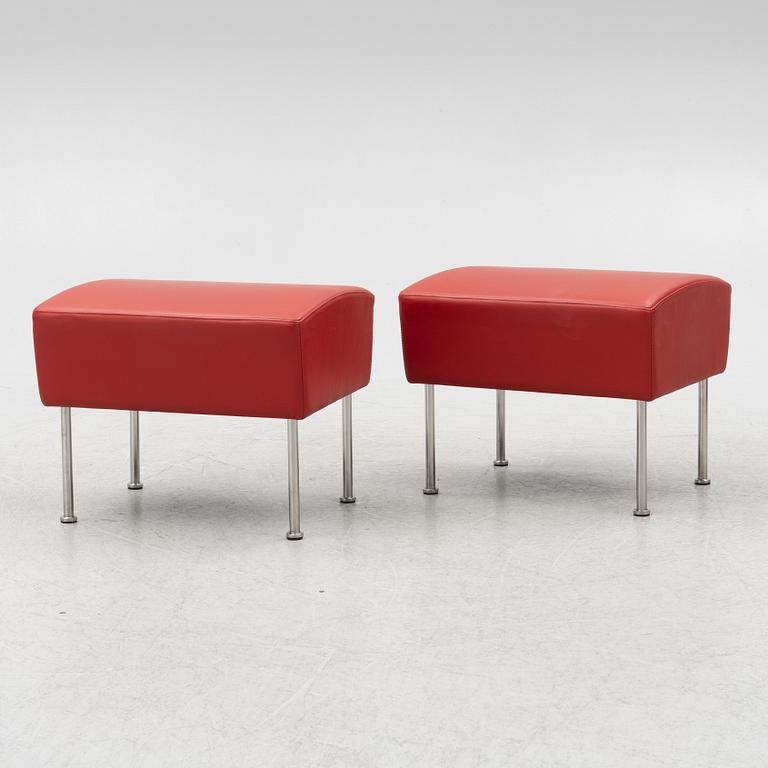Gunilla Allard, a pair of armchairs with footstools, 'Cinema', Lammhults.