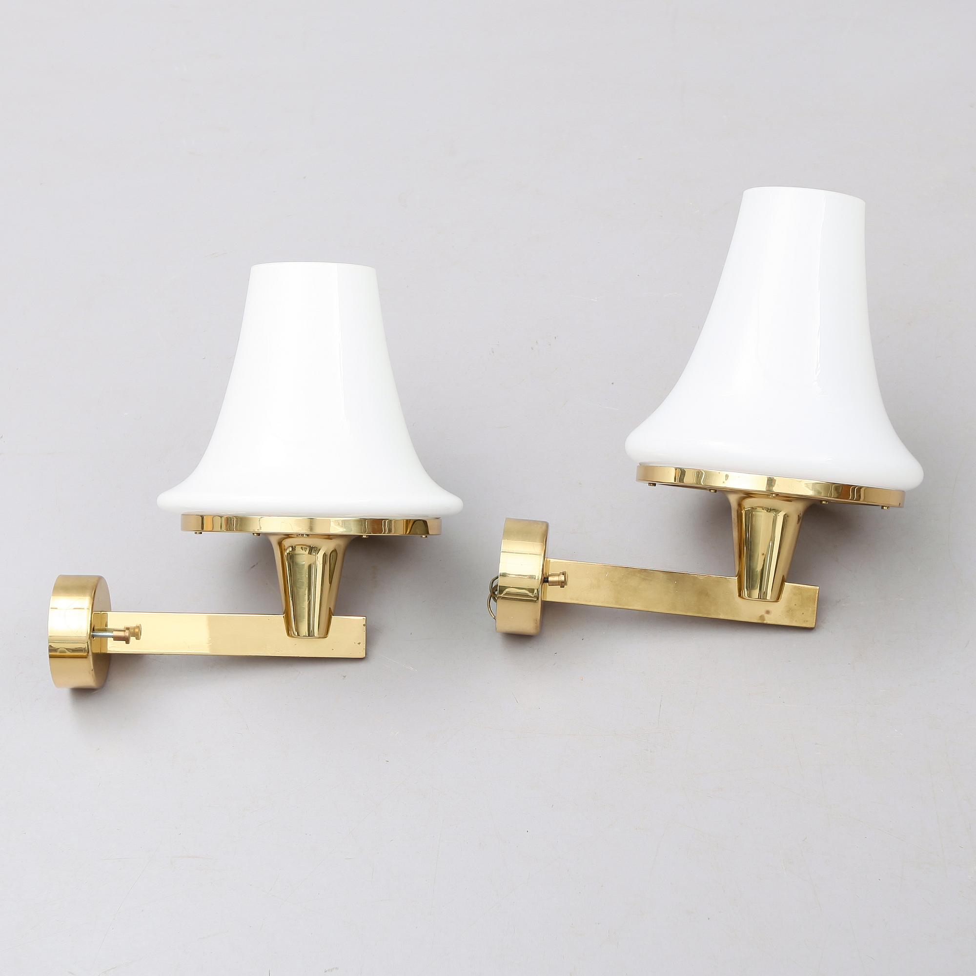 VÄGGLAMPOR, 1 par, Hans-Agne Jakobsson, Markaryd, 1900-talets andra hälft.