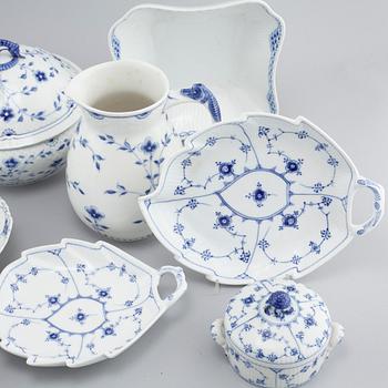 pieces of porcelain, partly "Musselmalet", by Royal Copenhagen & Bing & Grøndahl.