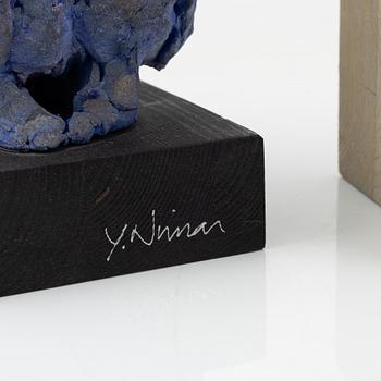 Yvonne Nimar, a group of three ceramic sculptures, signed.