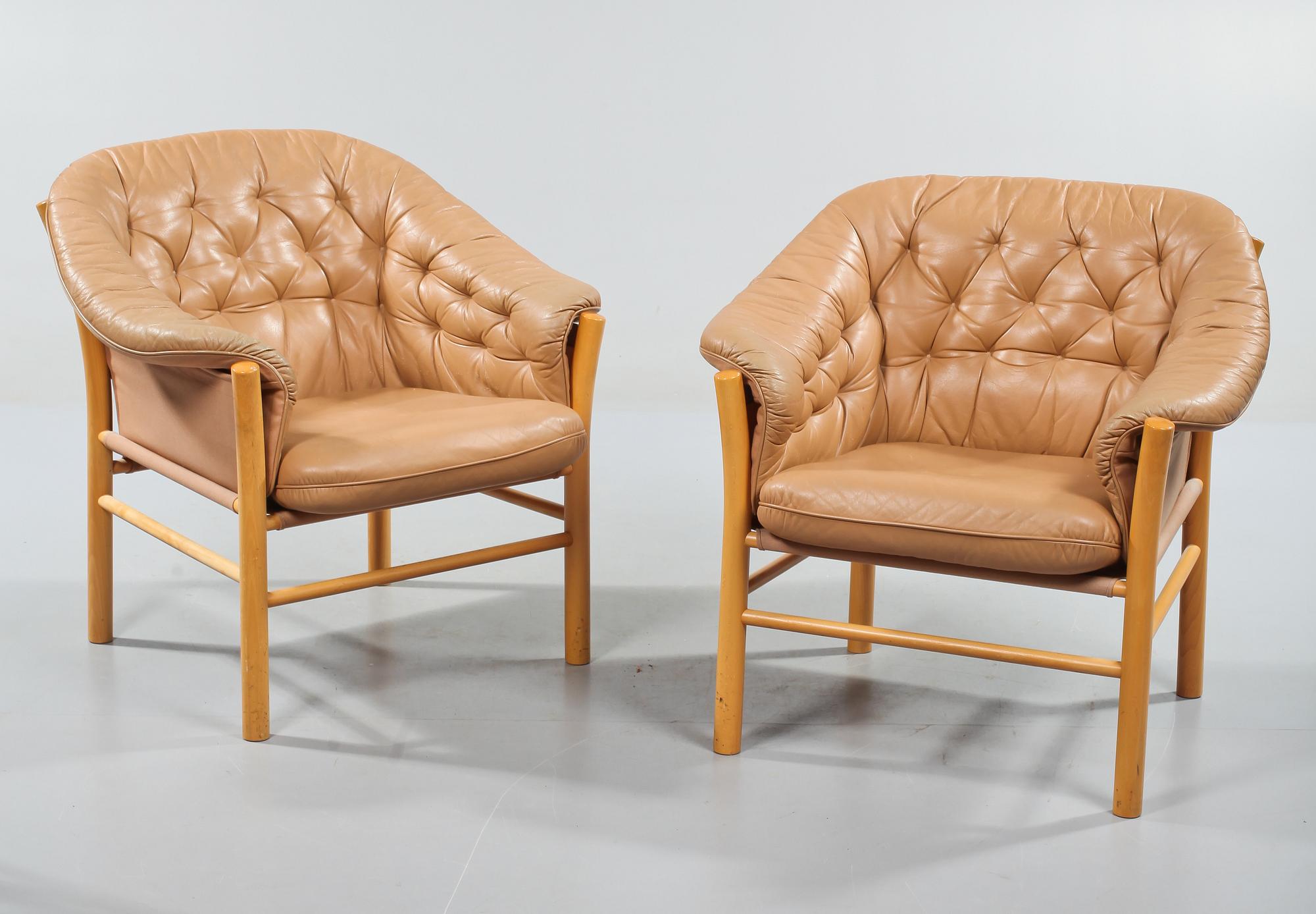 FÅTÖLJER, ett par, Göte möbler, Nässjö, 1900-talets andra hälft.