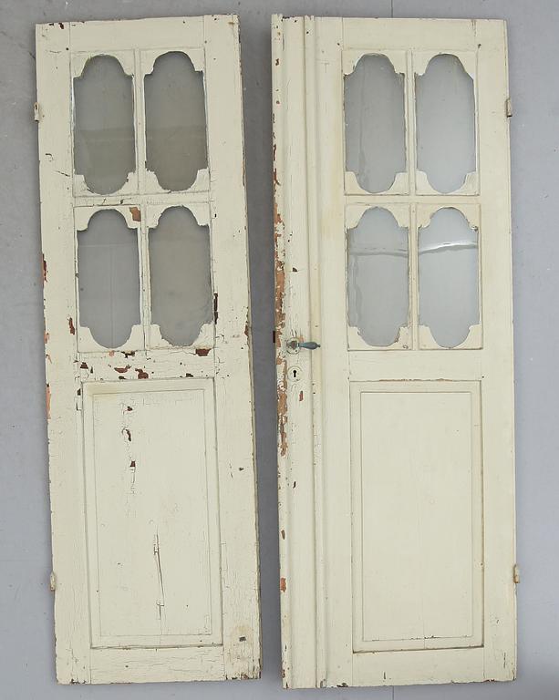 PARDÖRRAR, 1 par, 1800-/1900-tal.