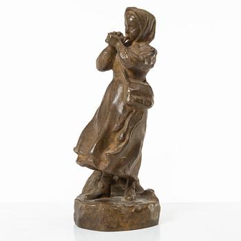 Arvid Backlund, Girl Blowing a Horn.