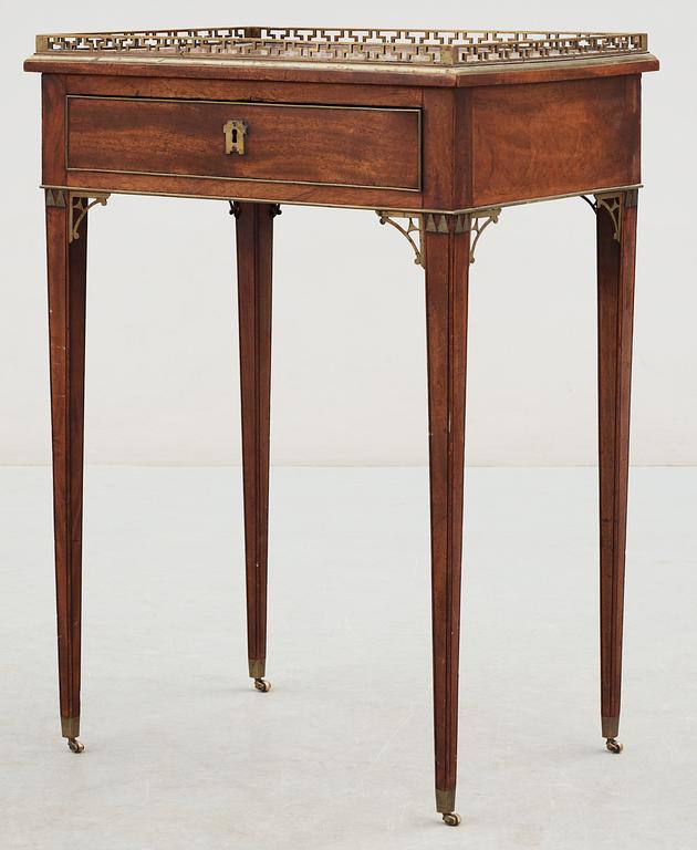 A late Gustavian Lady's working table attributed to C. D. Fick.