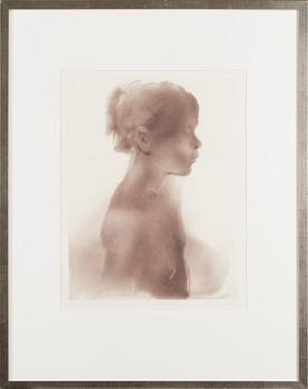 Juho Karjalainen, etsning, 2 st, signerade.