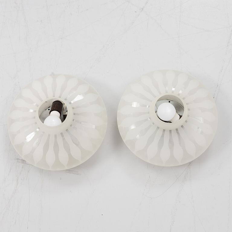 A pair of Swedish Modern ceiling lights, 1940's.