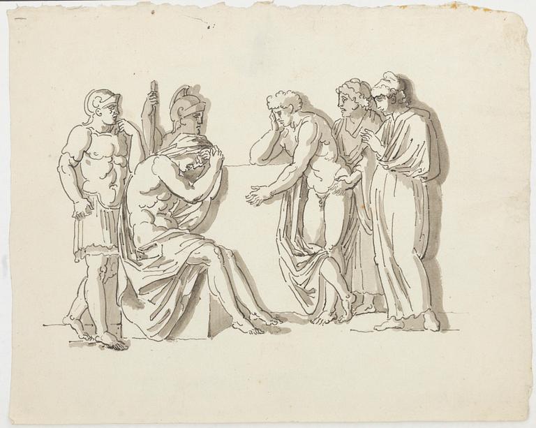 Louis Masreliez, circle of, Scene from antiquity.