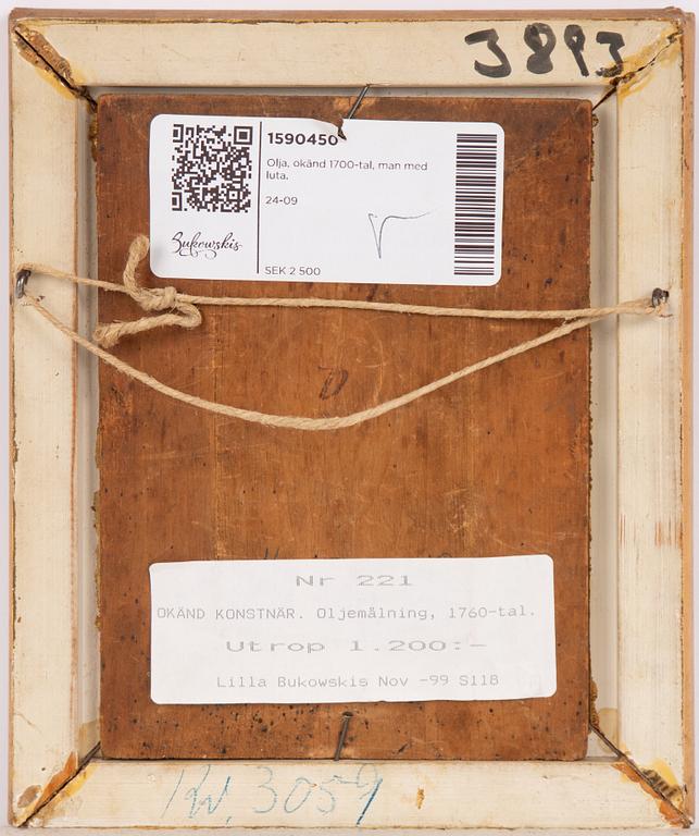 Svensk konstnär, 1700-tal. Yngling med luta.