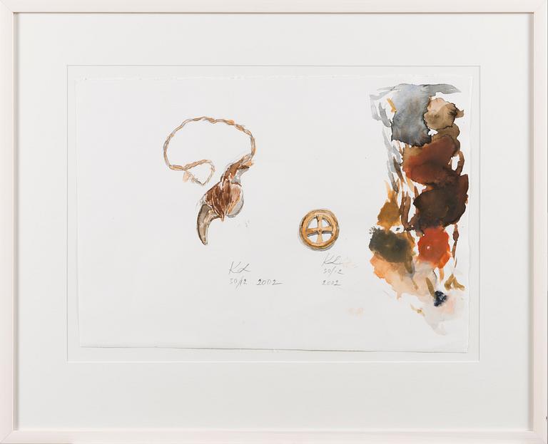 KUUTTI LAVONEN, akvarell, signerad och daterad 13/12 2002.