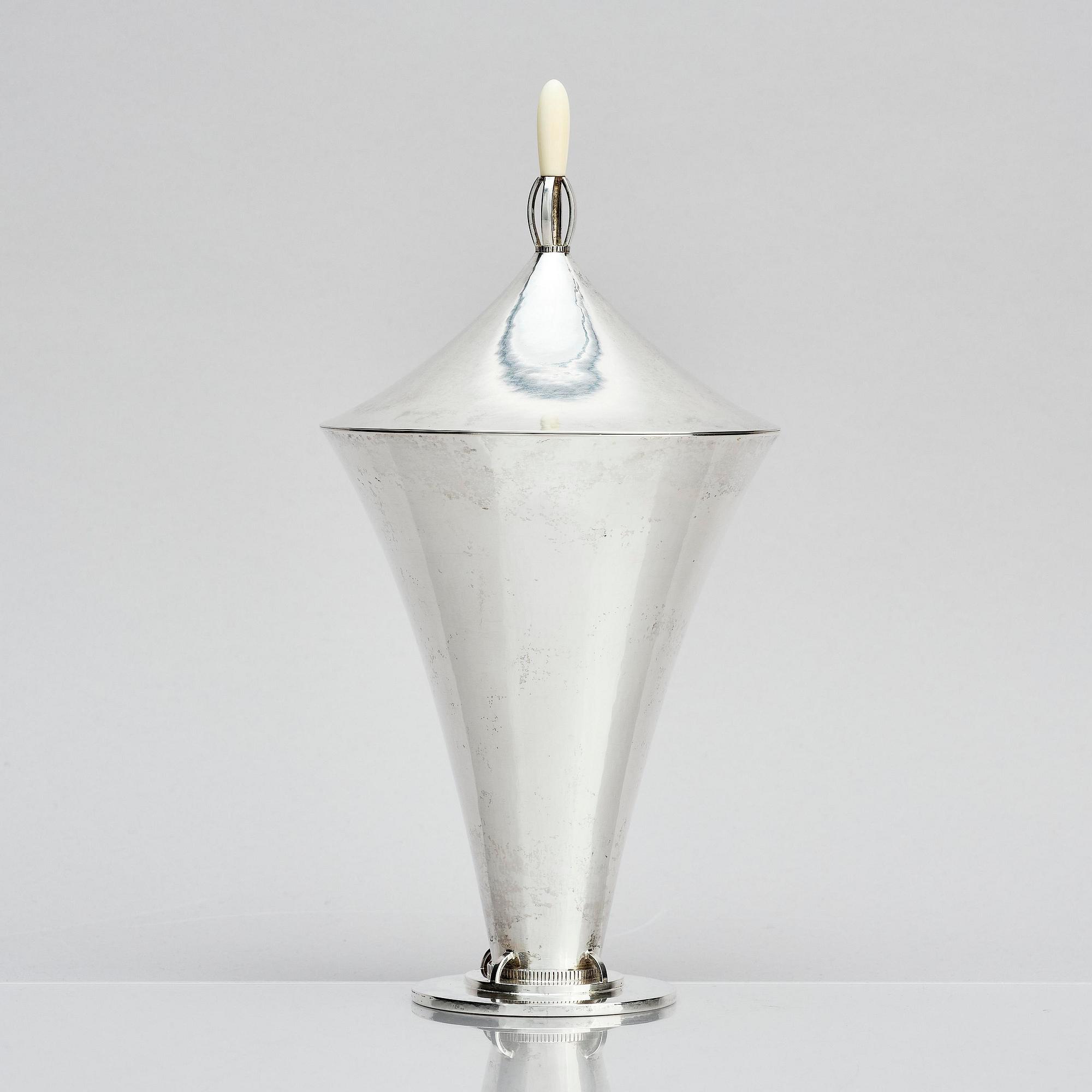 Wiwen Nilsson, a silver beaker with lid, Lund, Sweden 1927.