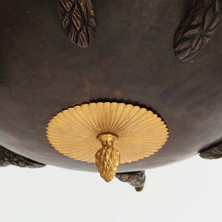 A Swedish Empire 19th century eight-light hanging-lamp.