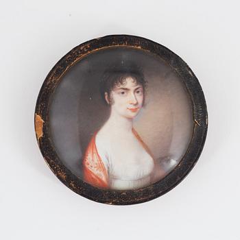Johan Erik Bolinder, miniature/box, gouache, signed and dated 1804.