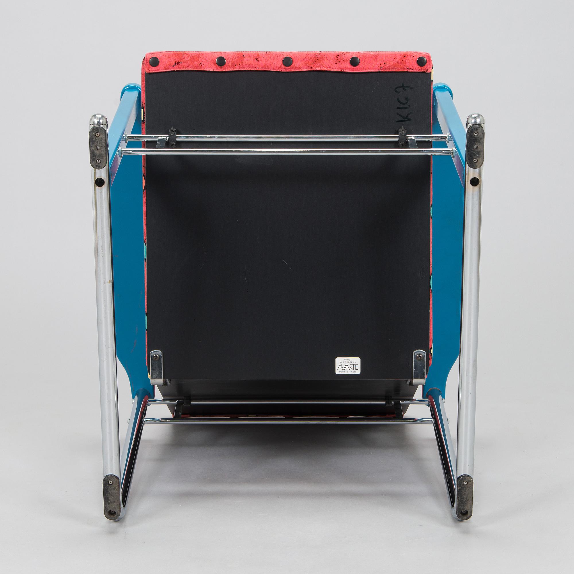 Yrjö Kukkapuro, A 1980s  'Experiment' open armchair for Avarte, Finland.