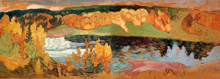 Helmer Osslund, Autumn landscape.