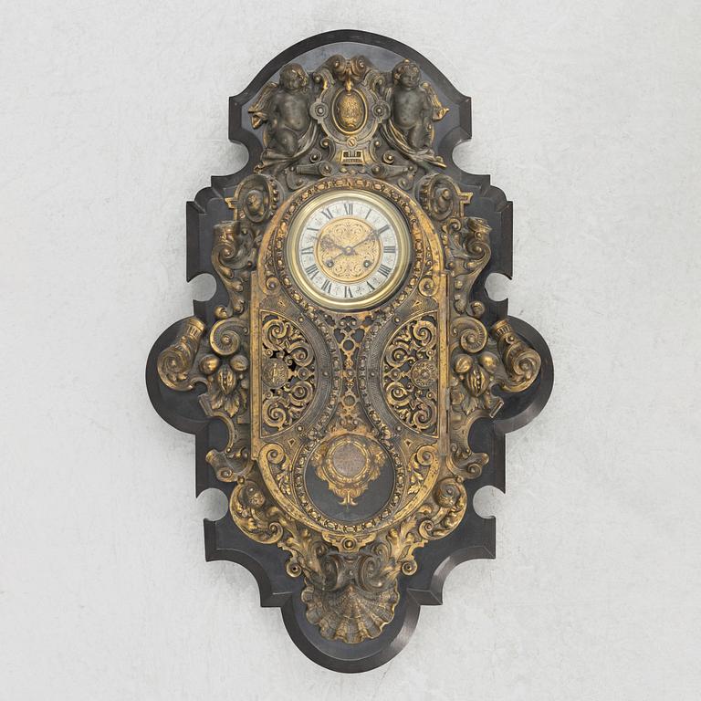 Väggur, nyrenässans, 1800-talets andra hälft.