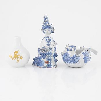 Björn Wiinblad, skulptur, vas och kåsa med sked, Danmark.