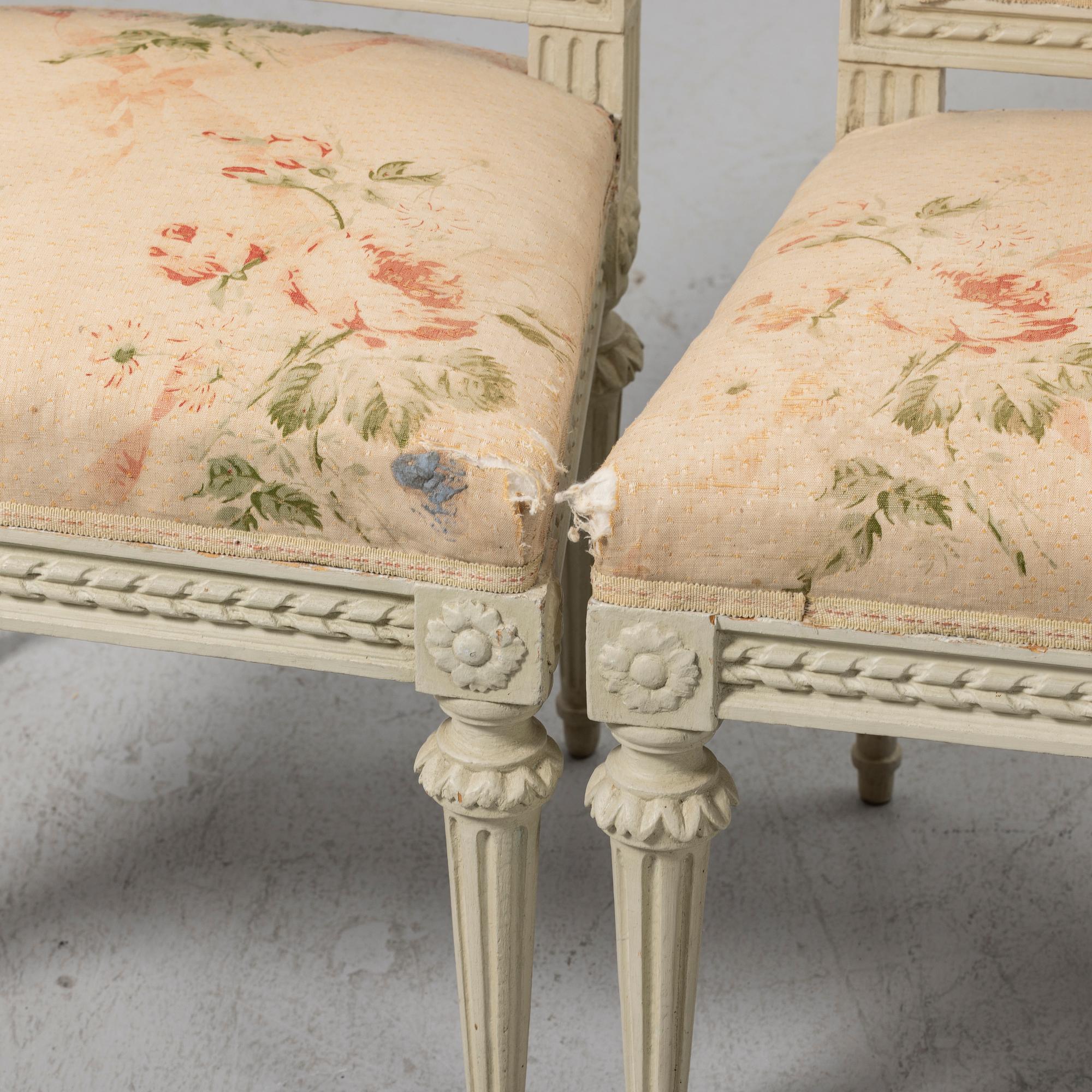 Chairs, a pair, Late Gustavian, circa 1800.