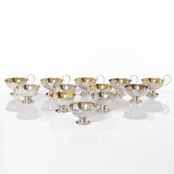 Twelve Swedish silver punch mugs, mark of Ceson Guldvaru AB, Gothenburg, some 1963.