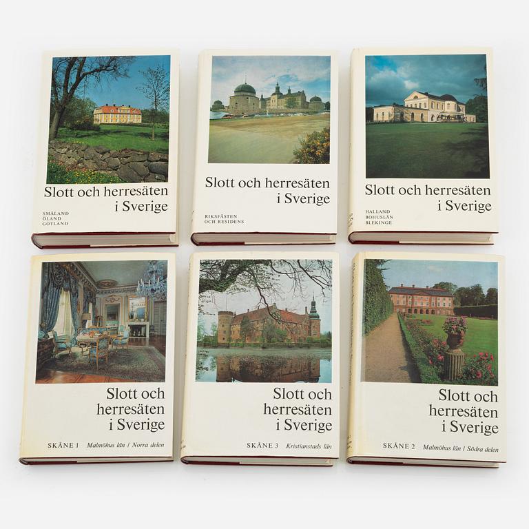 Books,  'Svenska Slott och Herresäten', 18 voumes, Allhems Förlag, Malmö, 1966-71.