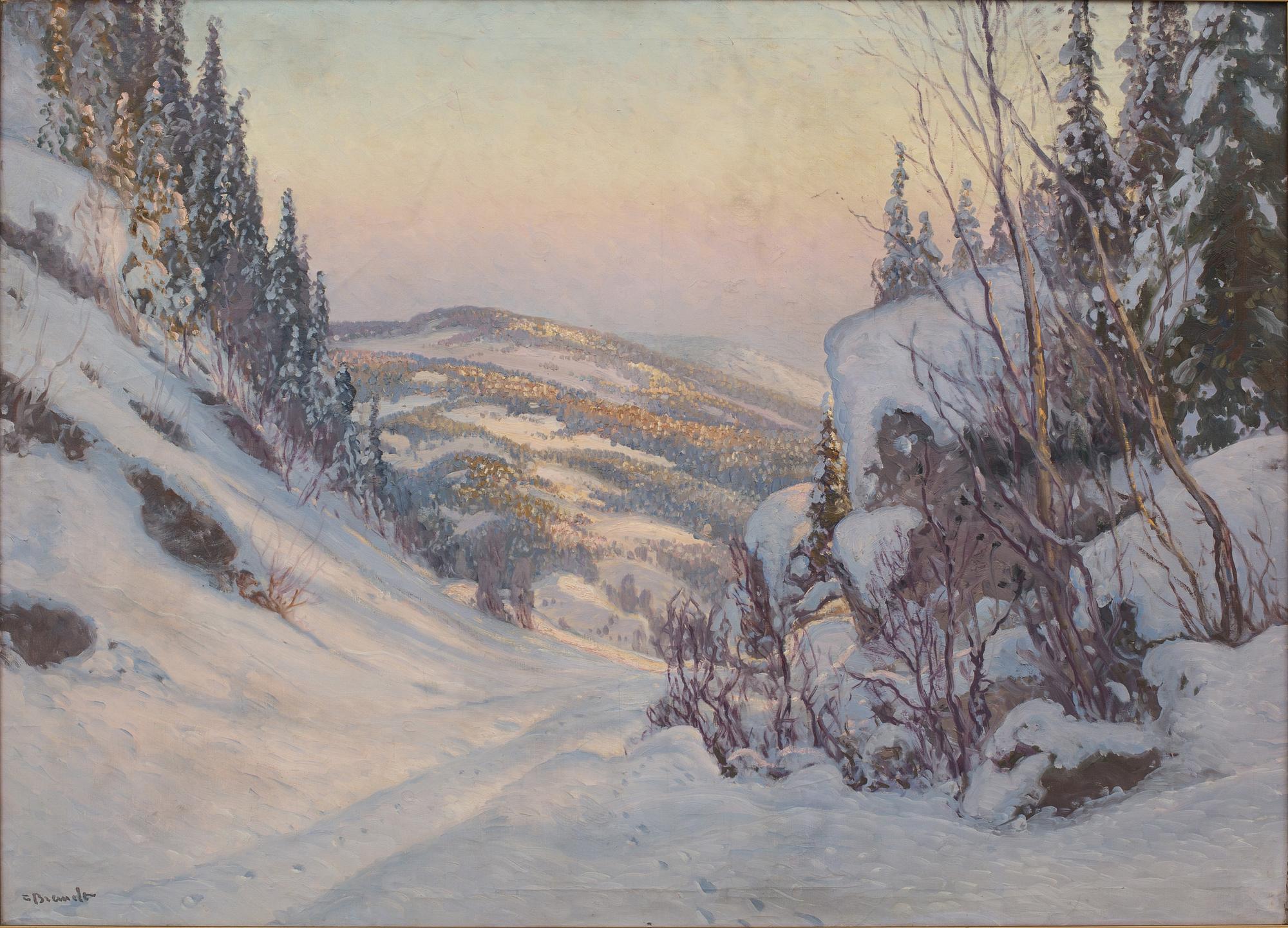 CARL BRANDT, signed painting.