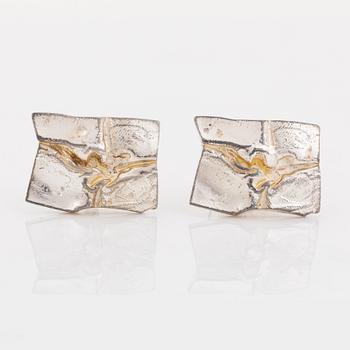 Björn Weckström, silver cufflinks, Lapponia 1974.