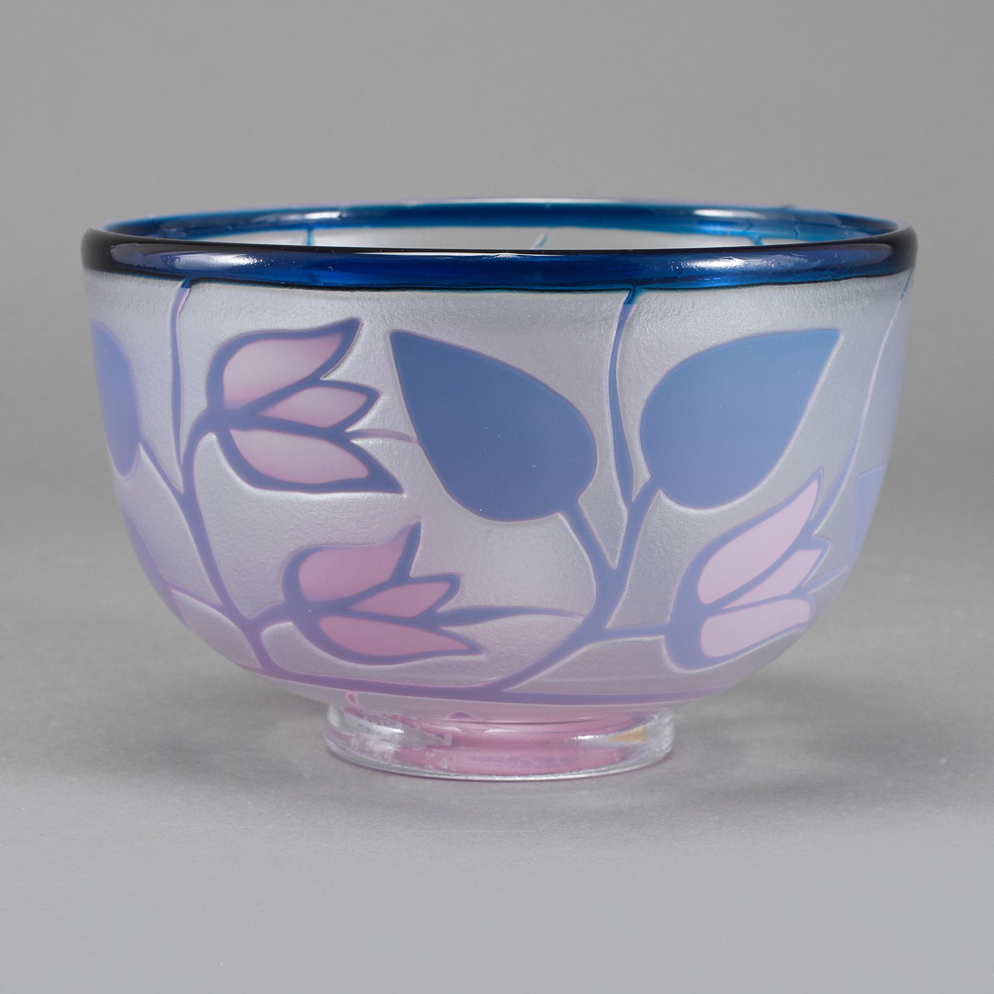 SKÅL, glas, Bertil Vallien, Boda. 1900-talets fjärde kvartal.