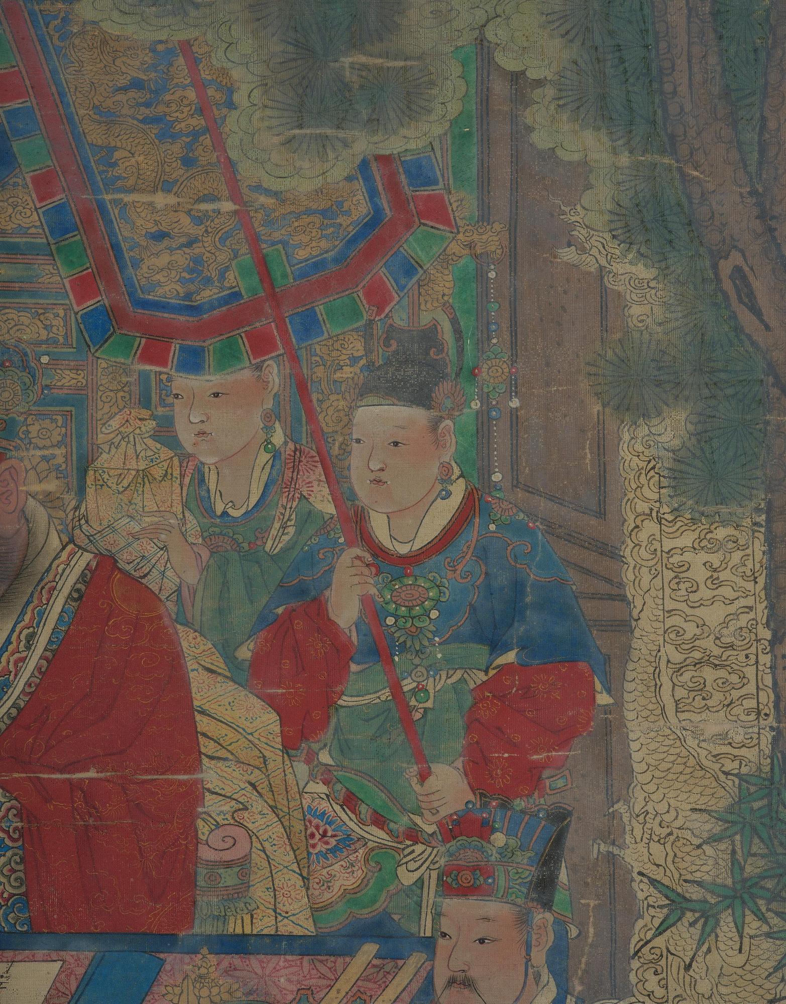 A large painting by anonymous artist, Qing dynasty, 18/19th century.