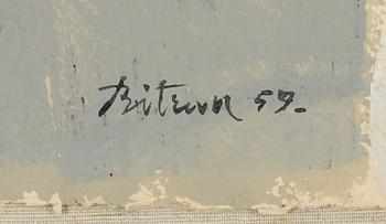 Albert Bitran, gouache, signed and dated 1959.