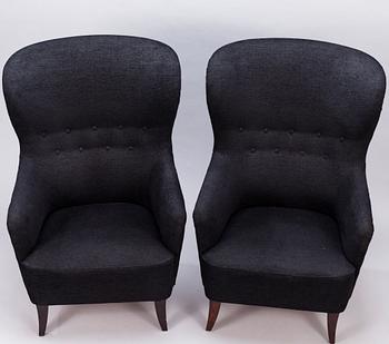 FÅTÖLJER, ett par 1900-talet mitt.