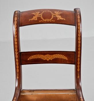 STOLAR, ett par, empire, 1800-talets första hälft.