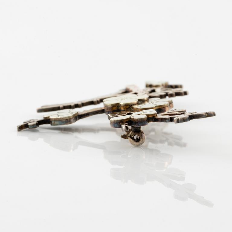 Wiwen Nilsson, a brooch in the form of a twig, sterling silver, Lund.
