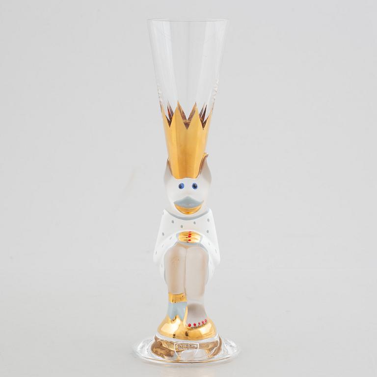 Gunnar Cyrén, a shot-glass, special edition in memory of Gunnar Cyrén, Orrefors, 2014.