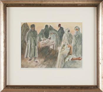 Georg Pauli · GEORGE PAULI, akvarell, sign och märkt Tunis 1921.