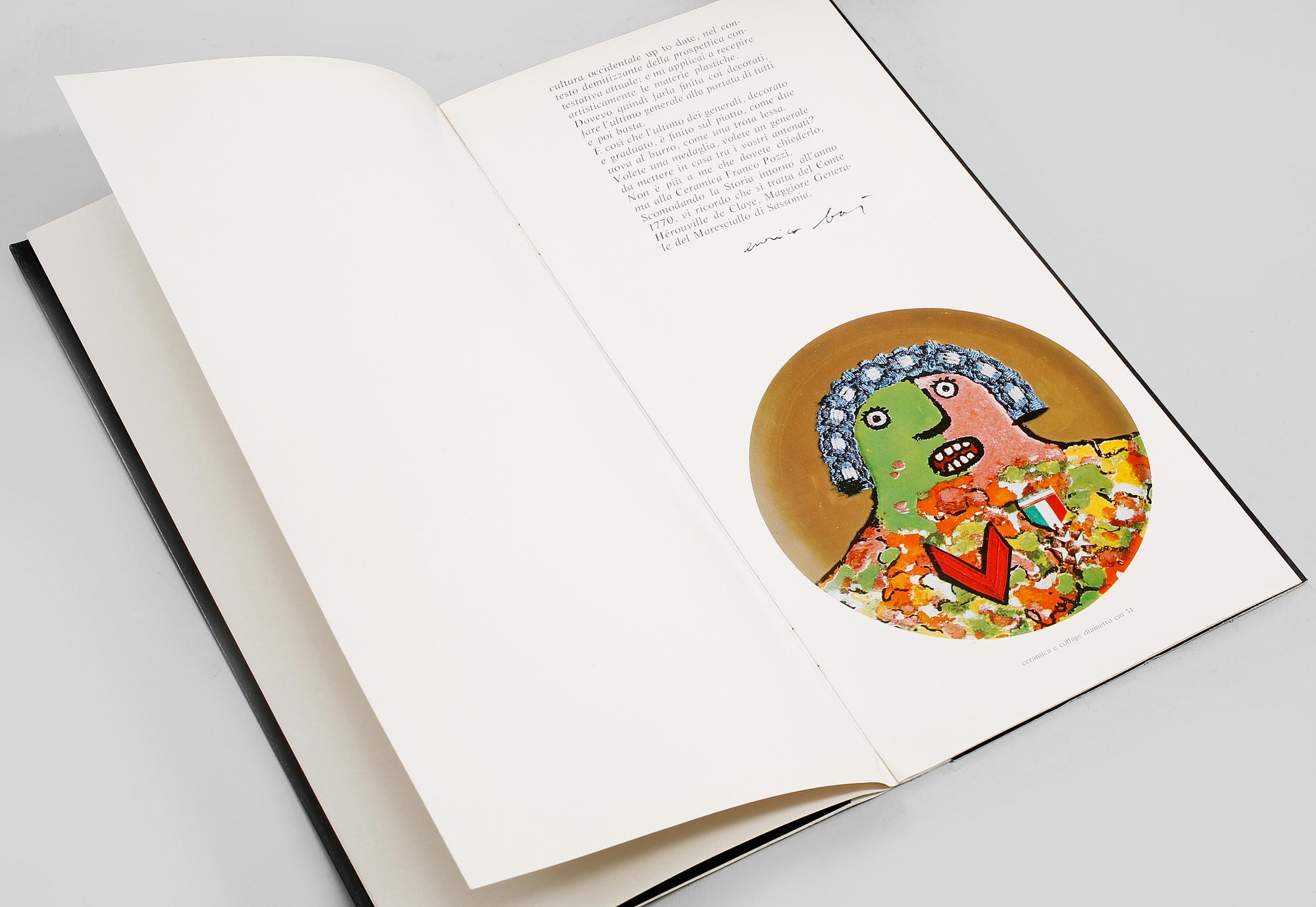 ENRICO BAJ, väggplakett, porslin, numrerad 1508/3000.