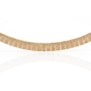 HALSBAND, 18K guld, 1900-talets andra hälft. Total vikt ca 43 g.