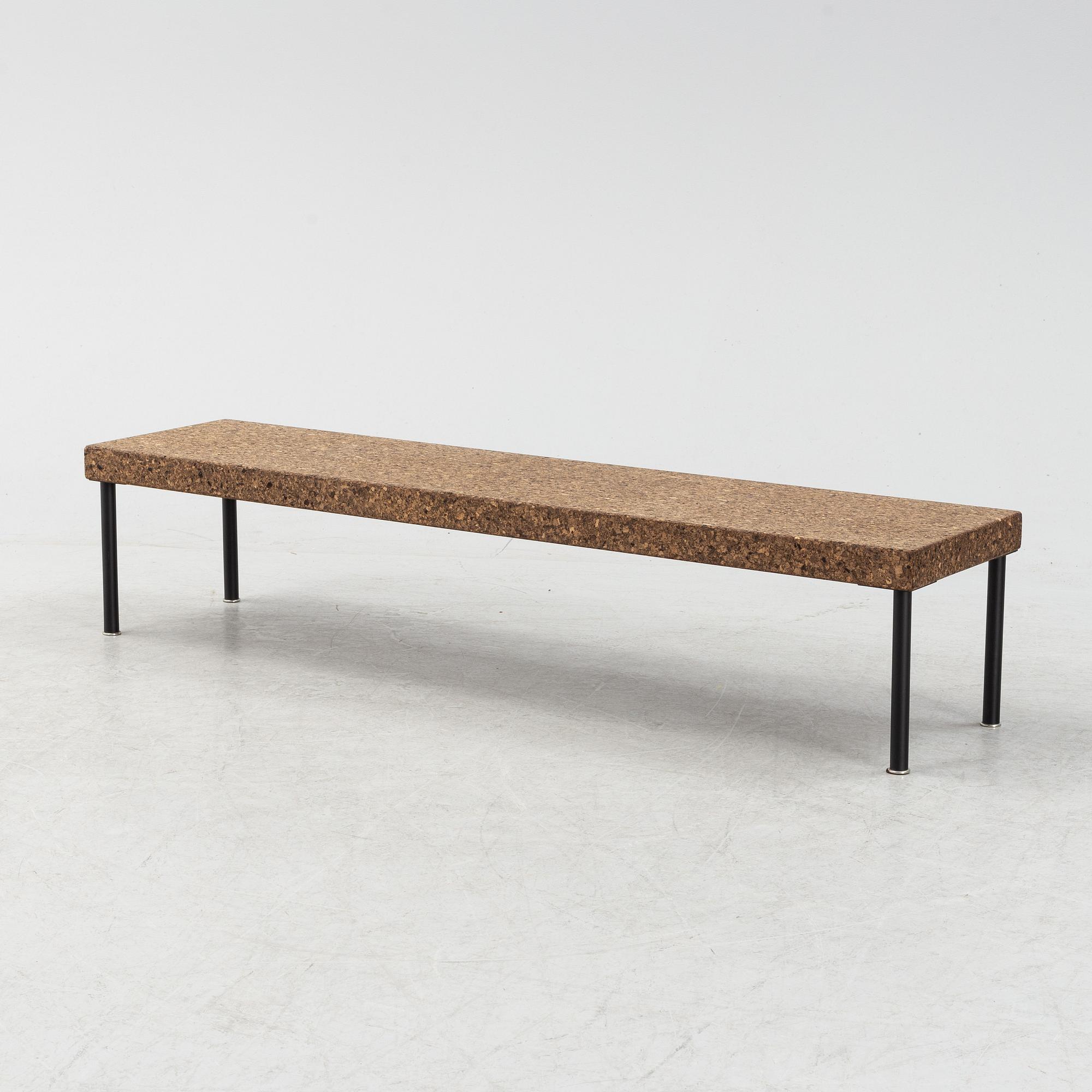 A 'Sinnerlig' bench by Ilse Crawford for Ikea, 2015.
