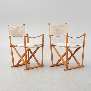 Mogens Koch, folding chairs/director's chairs, a pair, "MK16", Rud. Rasmussen, Denmark.
