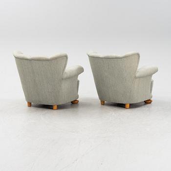 Fåtöljer, ett par, Swedish Modern, 1940- tal.