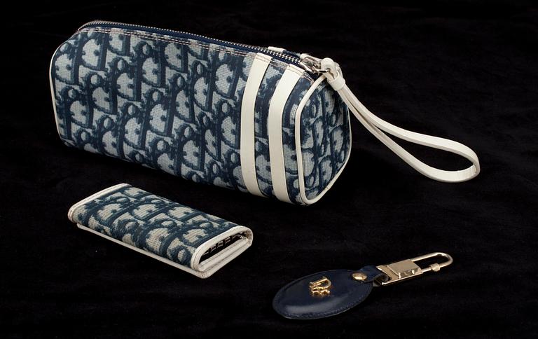 VÄSKA, LÅS samt NYCKELHÅLLARE, Christian Dior.