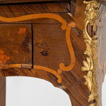 A Louis XV rosewood marquetry 'table à écrire' in the manner of the Spindler brothers, mid 18th century.