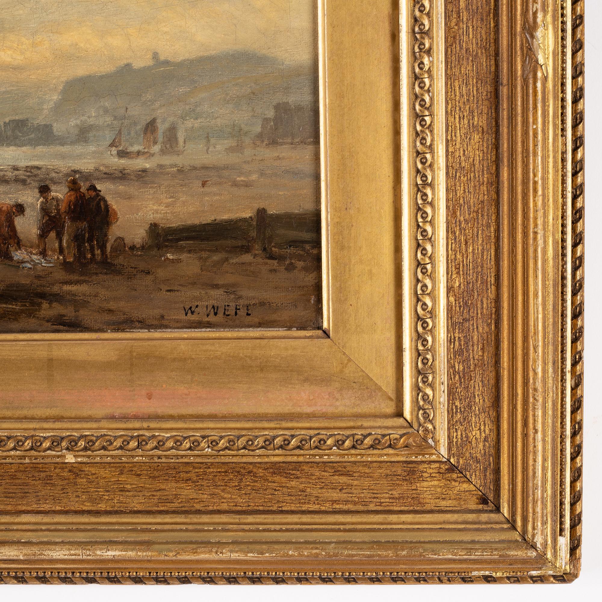 Okänd konstnär, 1800-talets slut. olja på duk, signerad W. Weal.