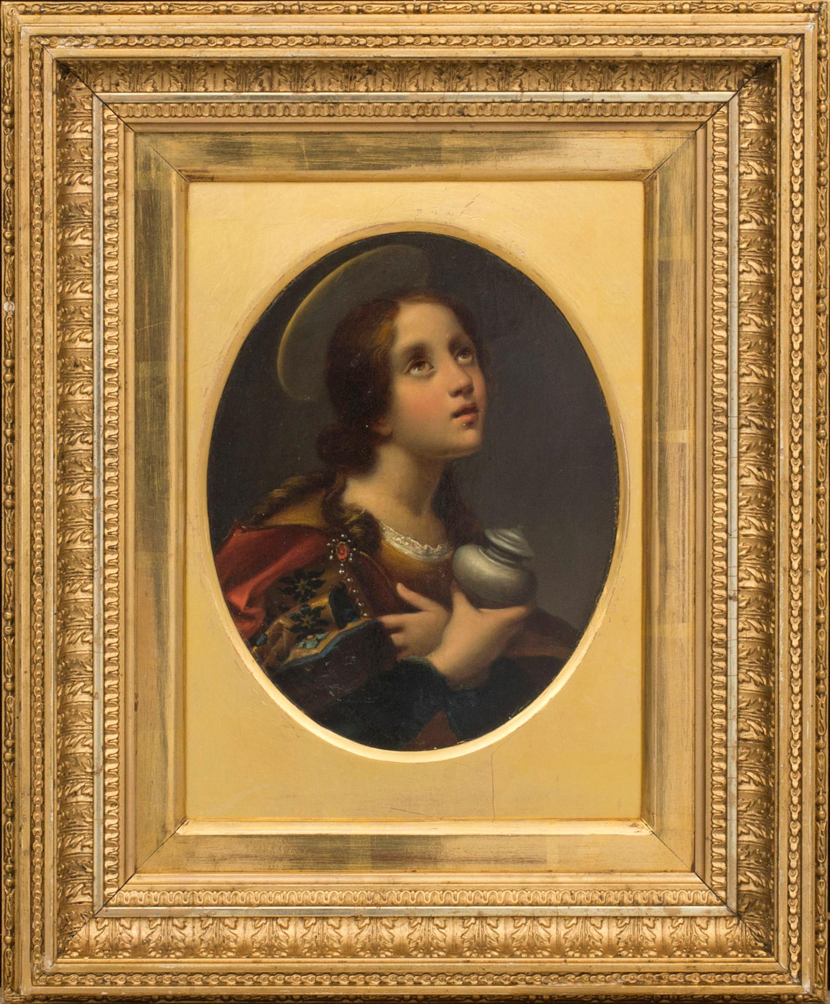 CARLO DOLCI, after, oil on panel, 19th century.