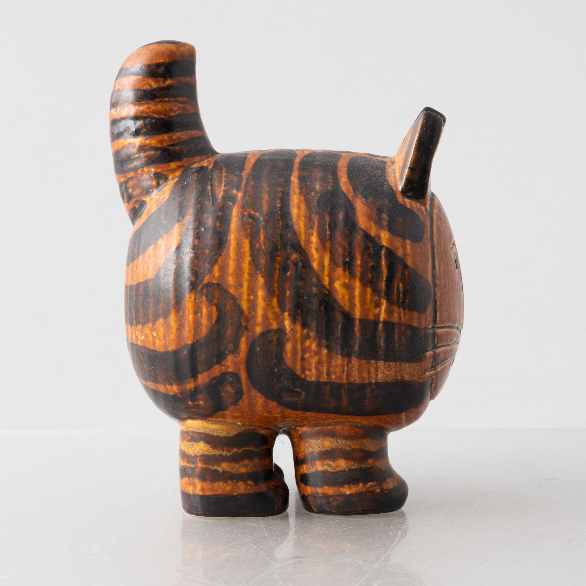 Lisa Larson, figurin, stengods, "Stora katten" ur serien "Jura", Gustavsberg.