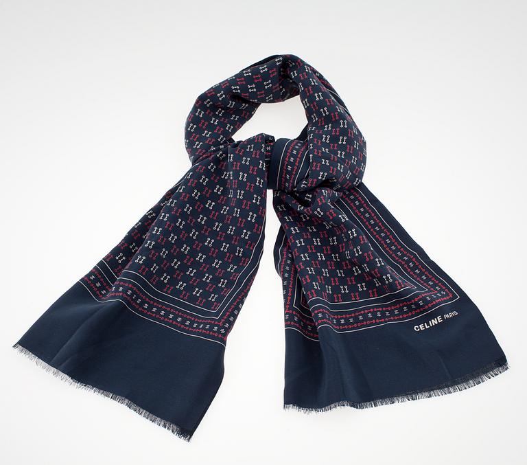 A Celine wool and silk scarf.