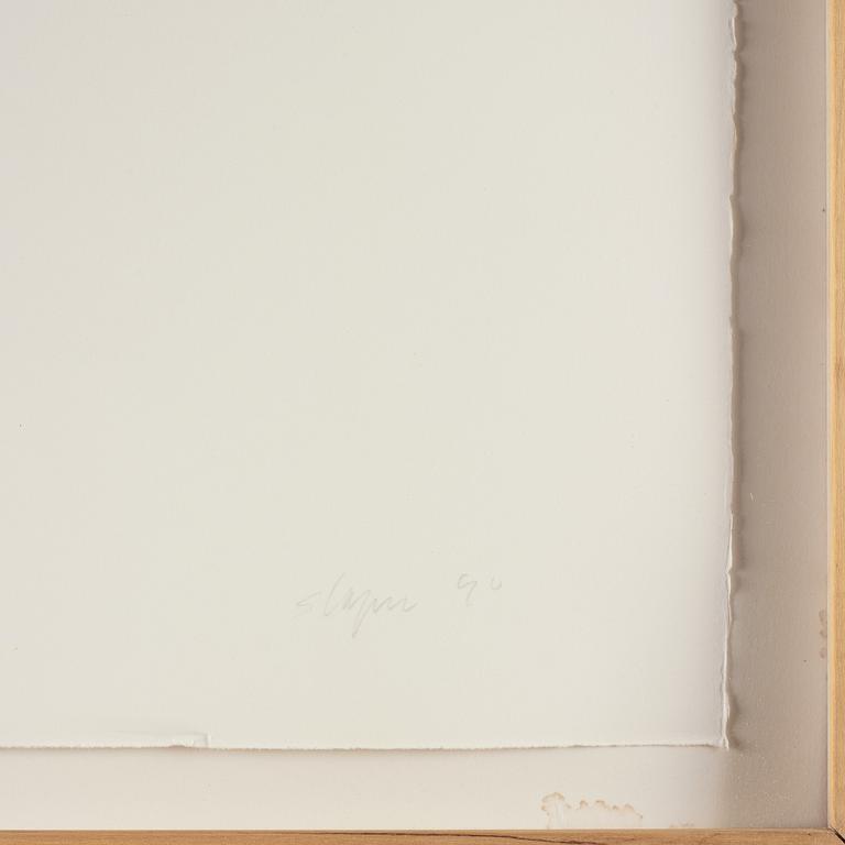 Joel Shapiro, pochoir i färg, 1990. Signerad och numrerad 20/36.