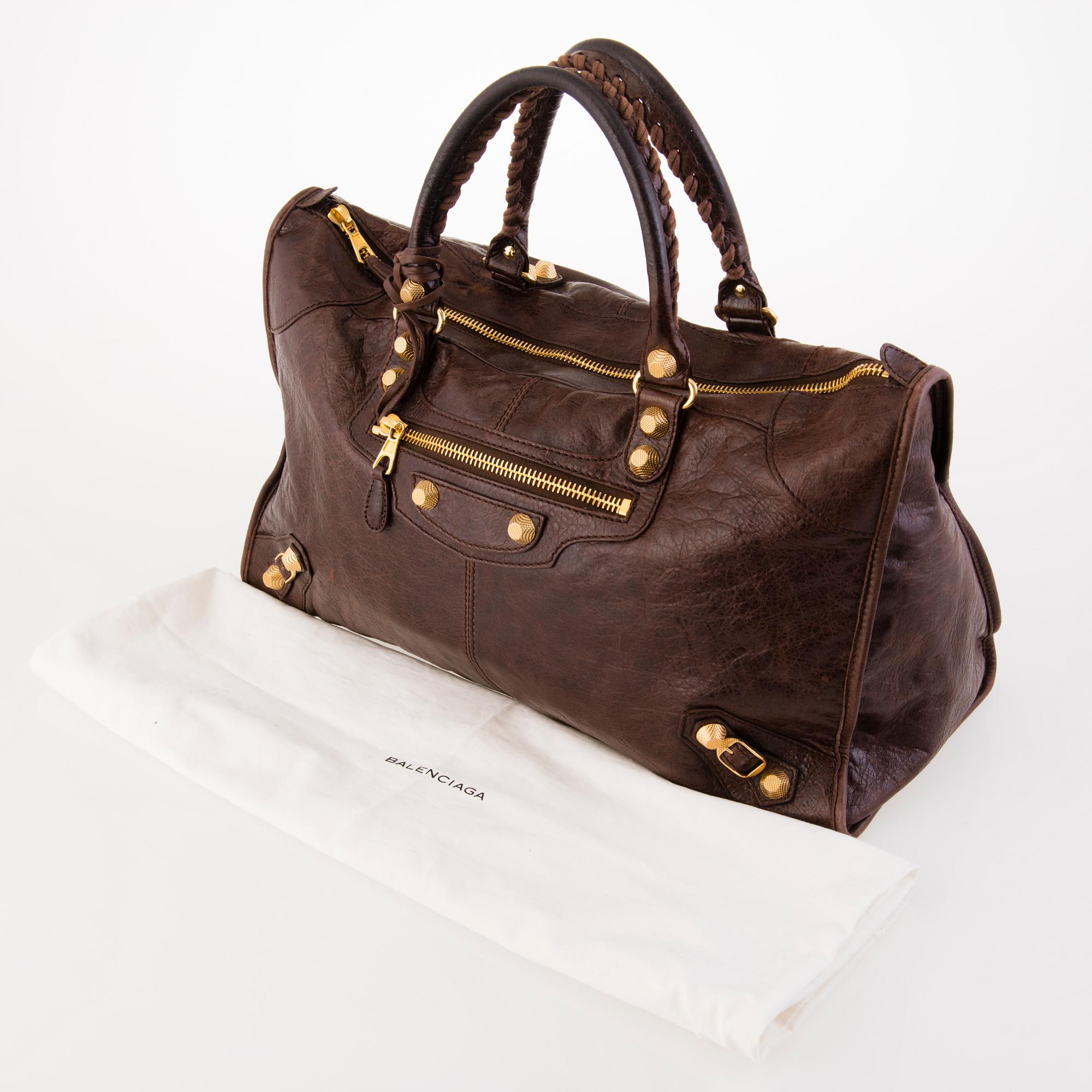 BALENCIAGA Brown Work Giant Bag.
