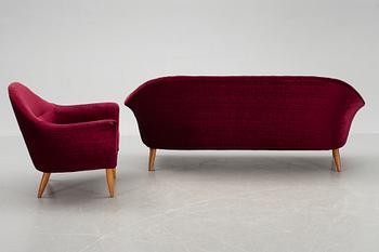 SOFFA MED FÅTÖLJ, Bröderna Andersson 1900-talets andra hälft.