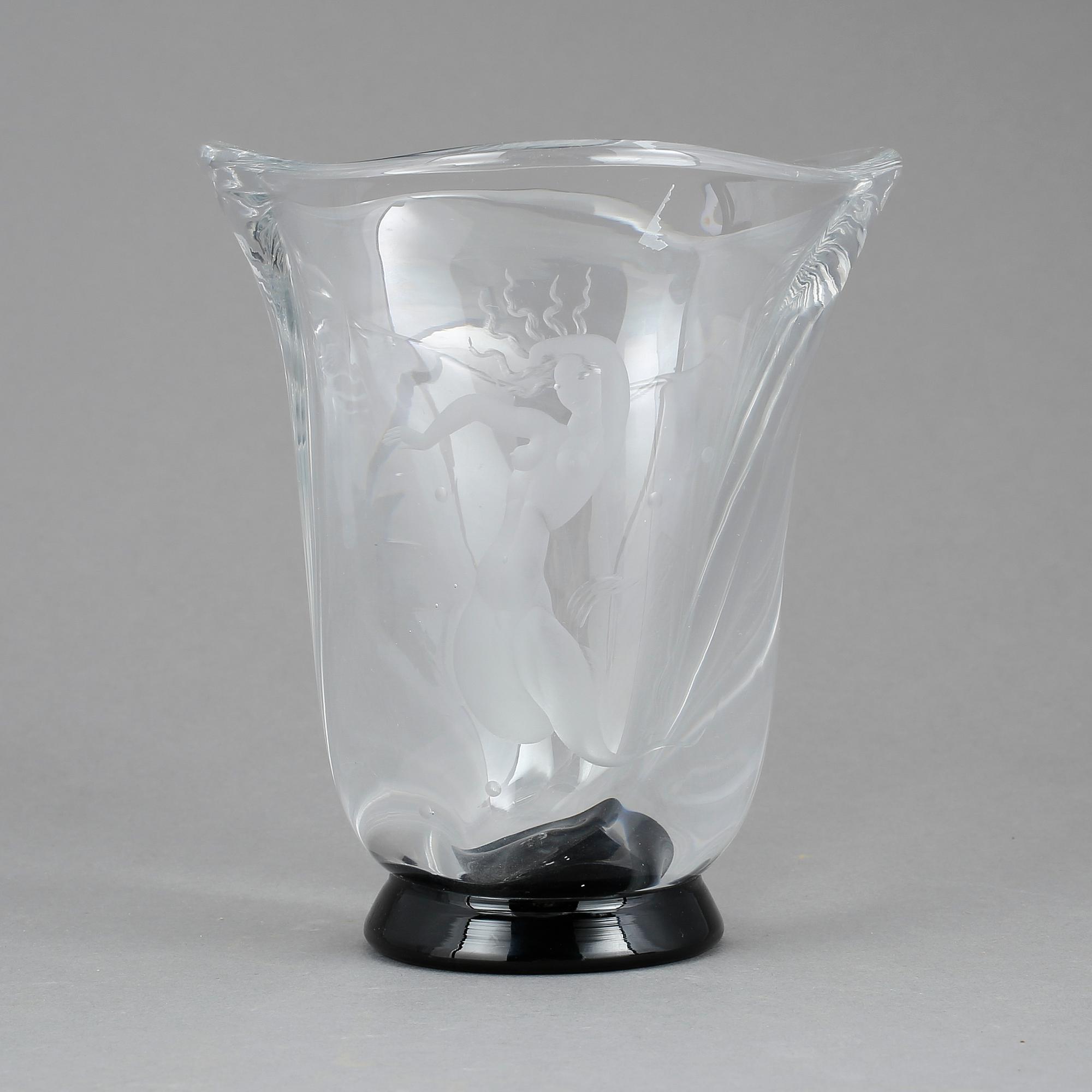 Vas, glas, Vicke Lindstrand, Orrefors, 1930-tal.