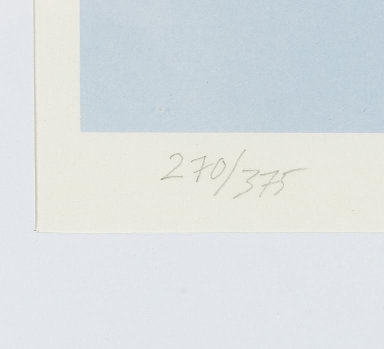 Yrjö Edelmann, färglitografi, 2001, signerad 270/375.